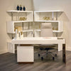 Modrest Trahan Modern Gloss White And Brushed Gold Office Desk Model VGBB-MQ2101-W-DESK