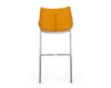 Modrest Dave - Modern Orange Leatherette Bar Stool (Set of 2)