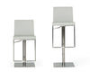 Modrest Folsum - Modern Light Grey & Brushed Stainless Steel Bar Stool