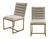 Modrest Barker - Modern Beige & Brush Gold Dining Chair (Set of 2)