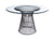 Modrest Chandler - Modern Round Glass & Black Stainless Steel Dining Table