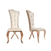 Modrest Bonnie Beige Velvet & Rose Gold Dining Chair (Set Of 2) Model VGZAY906-BEI-DC