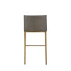 Modrest Fairview - Contemporary Grey + Brass Bar Stool