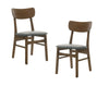 Modrest Castillo Modern Walnut And Grey Side Dining Chair (Set Of 2) Model VGMA-MI-670