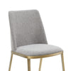 Modrest Brent Contemporary Light Grey Fabric & Brass Dining Chair Set Of 2 Model VGGA-6602CH-C-LG-CS