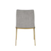 Modrest Brent Contemporary Light Grey Fabric & Brass Dining Chair Set Of 2 Model VGGA-6602CH-C-LG-CS