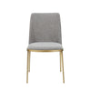 Modrest Brent Contemporary Light Grey Fabric & Brass Dining Chair Set Of 2 Model VGGA-6602CH-C-LG-CS
