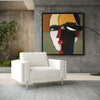 Divani Casa Schmidt Modern Off White Fabric Chair Model VGKK-KF.7020-CHR-OFWHT