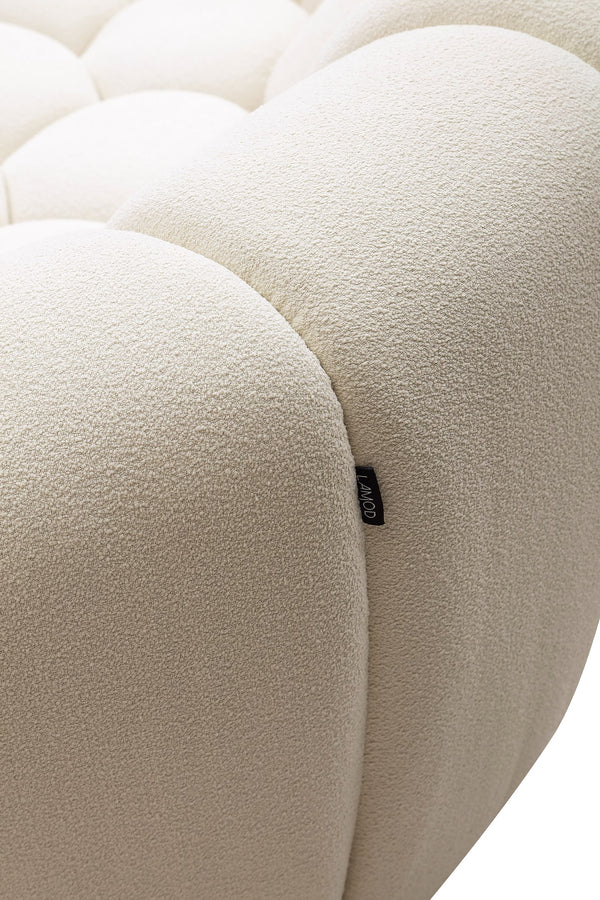 Divani Casa Yolonda Modern Curved Off White Fabric Chair Model VGEV2126C-CHR-C-00