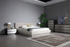 Eastern King Modrest Concord Modern Grey Velvet & Black Marble & Black Ash & Aluminum Bedroom Set Model VGVC-BD2311-2301-SET-EK