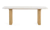 Modrest - Cambridge White Marble & Mango Rectangular Dining Table