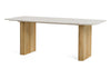 Modrest - Cambridge White Marble & Mango Rectangular Dining Table