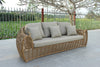 Renava Sandra - Outdoor Beige + Wicker Sofa Set