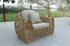 Renava Sandra - Outdoor Beige + Wicker Sofa Set