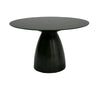 Modrest Calexico - Contemporary Black Wave Glass Round Dining Table