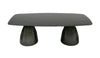 Modrest Calexico Contemporary Black Wave Glass Rectangular Dining Table Model VGGMDT-1717A