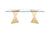 Modrest Buquet - Glam Glass + Champagne Gold Rectangular Dining Table