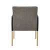 Modrest Engel Modern Dark Grey Vegan Leather & Grey Fabric & Antique Brass Dining Chair Model VGGAGA-6988CH-1-DKGRY