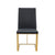 Modrest Frankie Modern Dark Grey Vegan Leather & Antique Brass Dining Chair Model VGGAGA-6917CH-DKGRY