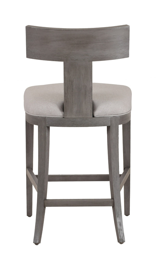 Modrest Fabien Mid Century Modern Beige Linen & Grey Wash Counter Chair Model VGRH-RHS-CZHT01-GRY