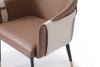 Modrest Calderon Modern Brown & Beige Vegan Leather Dining Chair Model VGVCB065-BRN-DC