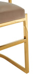 Modrest Munith Modern Beige Velvet & Gold Dining Chair Model VGZA-Y9504-BGEGLD