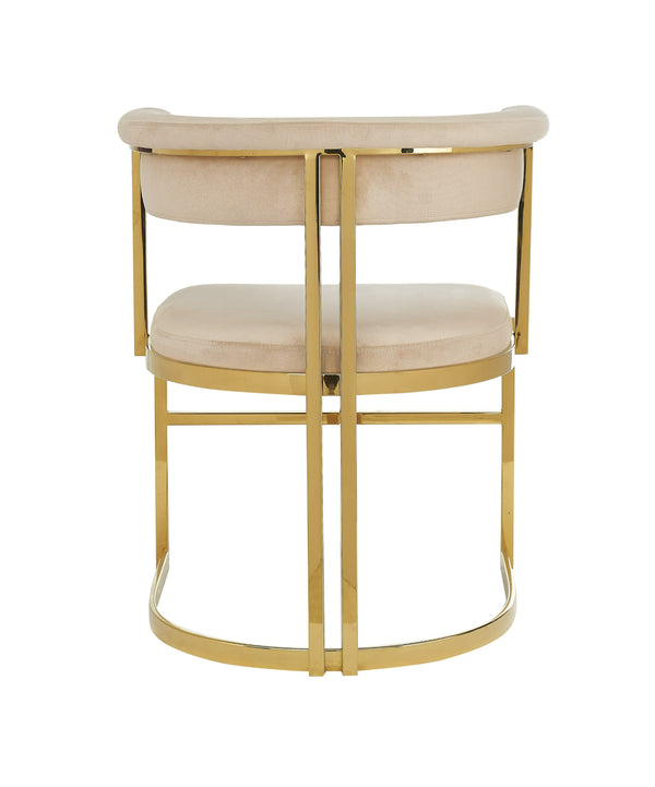 Modrest Munith Modern Beige Velvet & Gold Dining Chair Model VGZA-Y9504-BGEGLD