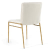 Modrest Atlanta Modern Off White Fabric & Brass Dining Chair Model VGMY-3739-WHT