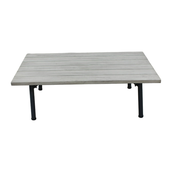 Renava Suntide - Outdoor Grey Fabric + Beige Rattan + Grey Acacia Sofa Set