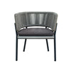 Renava Suntide - Outdoor Grey Fabric + Grey Acacia + Beige Rattan Dining Set