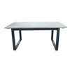 Renava Suntide - Outdoor Grey Fabric + Grey Acacia + Beige Rattan Dining Set
