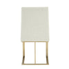 Modrest Frankie Modern Off White Fabric & Antique Brass Dining Chair Model VGGA-6917CH-OWHTB