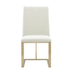 Modrest Frankie Modern Off White Fabric & Antique Brass Dining Chair Model VGGA-6917CH-OWHTB