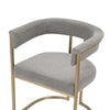 Modrest Byron Modern Grey Fabric & Antique Brass Dining Chair Model VGGA-6966CH-GRY