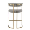 Modrest Byron Modern Grey Fabric & Antique Brass Counter Chair Model VGGA-6966CH-C-GRY