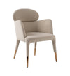 Modrest Shannon Modern Beige Vegan Leather & Rosegold Dining Chair Model VGVC-B022A-BGE