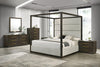 Eastern King Modrest Manhattan - Contemporary Canopy Cherry Bedroom Set