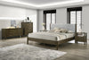 Eastern King Modrest Carolina - Modern Grey Fabric + Wenge Bedroom Set