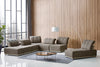 Divani Casa Ekron Modern Brown & Beige Fabric Modular Sectional Sofa Model VGMB-MB-1881-BRN