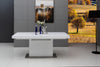 Zenith Modern White Extendable Dining Table