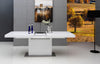 Zenith Modern White Extendable Dining Table