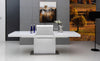 Zenith Modern White Extendable Dining Table