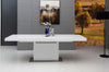 Zenith Modern White Extendable Dining Table