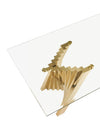 Modrest Buquet - Glam Glass + Champagne Gold Rectangular Dining Table
