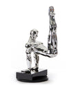 SZ0173 Modern Silver Gymnast-B Sculpture