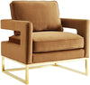Avery Cognac Velvet Chair Model: TOV-A128