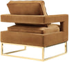 Avery Cognac Velvet Chair Model: TOV-A128