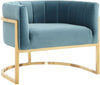 Magnolia Sea Blue Chair with Gold Base Model: TOV-A144