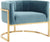 Magnolia Sea Blue Chair with Gold Base Model: TOV-A144