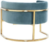 Magnolia Sea Blue Chair with Gold Base Model: TOV-A144